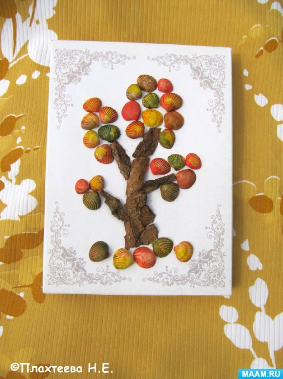 Мастер-Класс. Цветущее дерево из пайеток ракушек. DIY