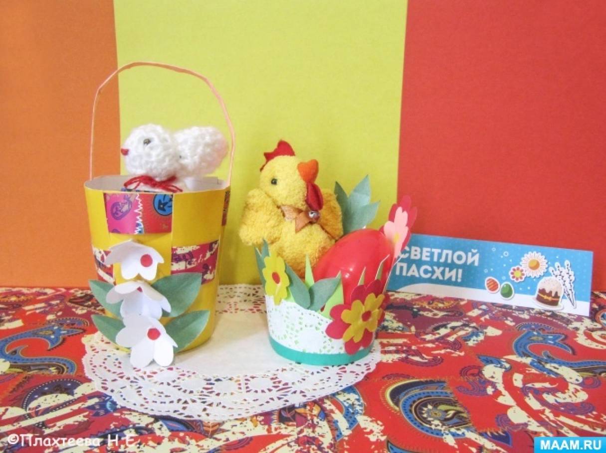 Миниатюрные пасхальные корзинки для детей ‒ необычные идеи оформления праздничных сувениров