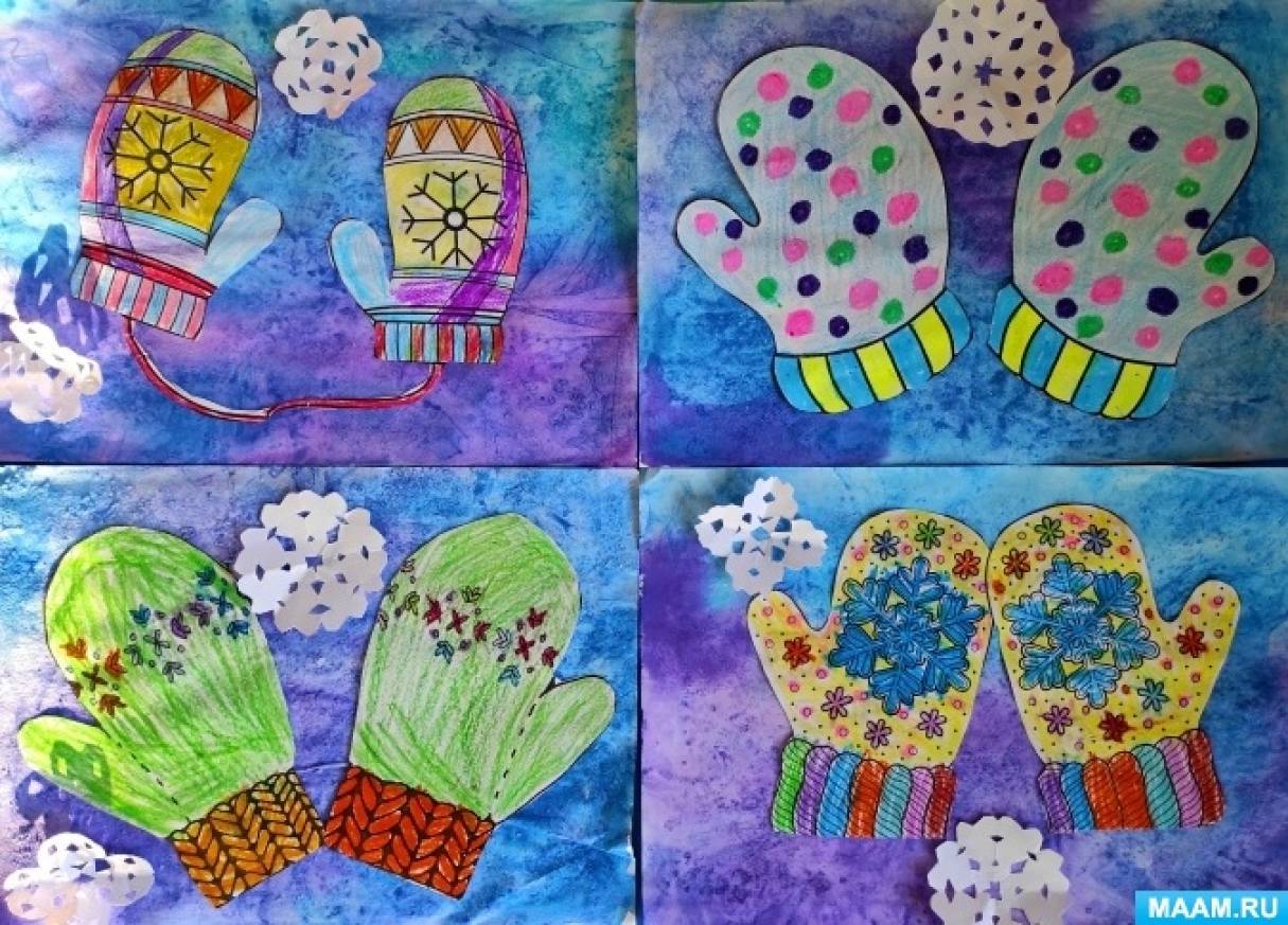 Раскраска Варежки для детей — Раскраски для детей печать онлайн