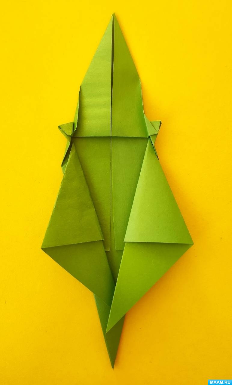 Оригами крокодил простым способом
