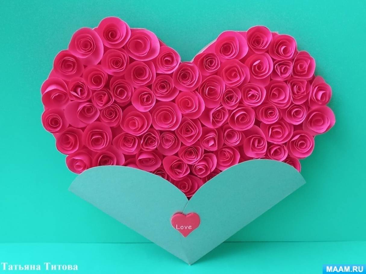 Объемная 3D открытка с сердечками на 14 февраля. Мастер класс. | Радость Творчества | Дзен