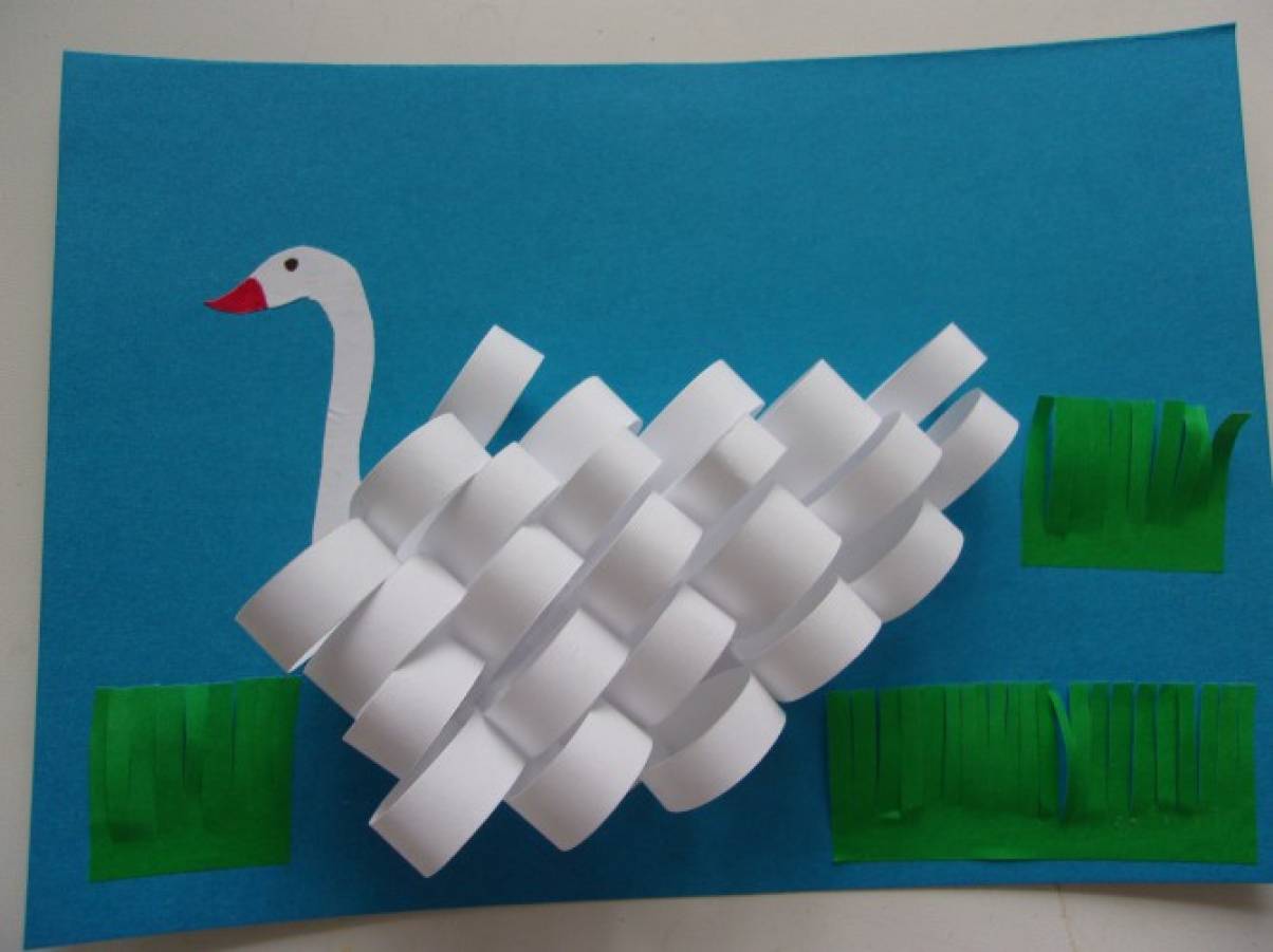 Как сделать лебедя из бумаги