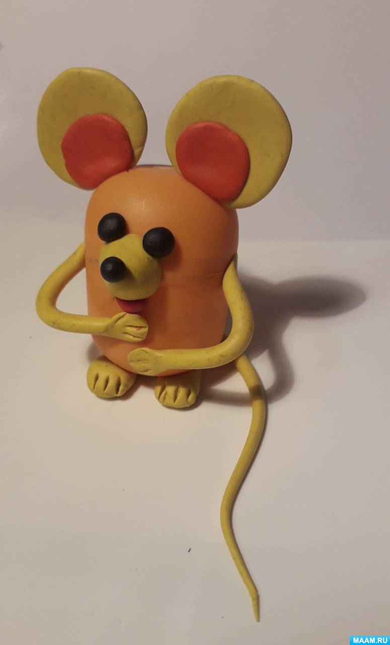 Мышка из пластилина пошагово для детей | Пластилин, Для детей, Осенние поделки
