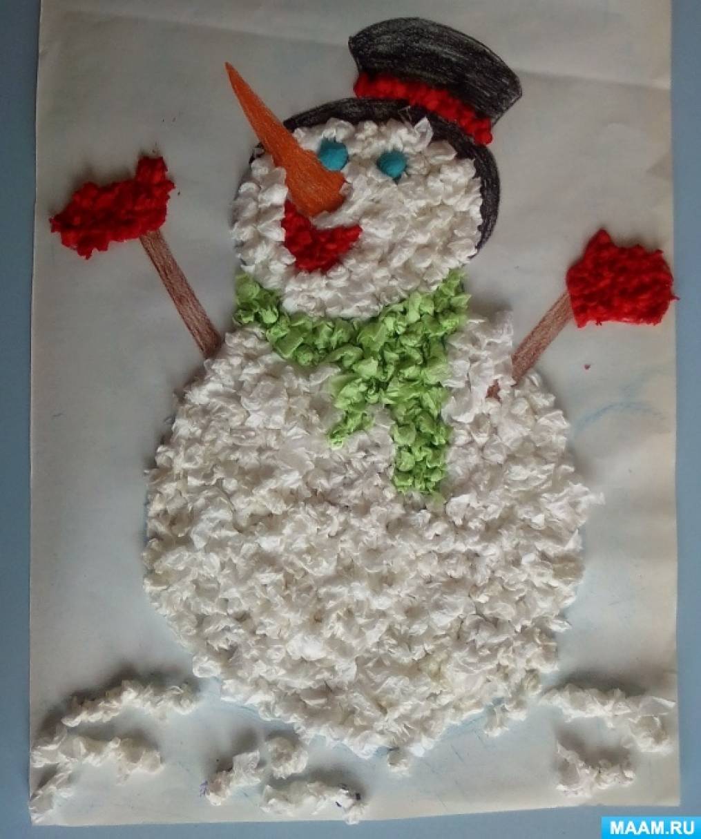 Снеговик своими руками. Новогодний декор. Поделка из папье маше. Учимся делать