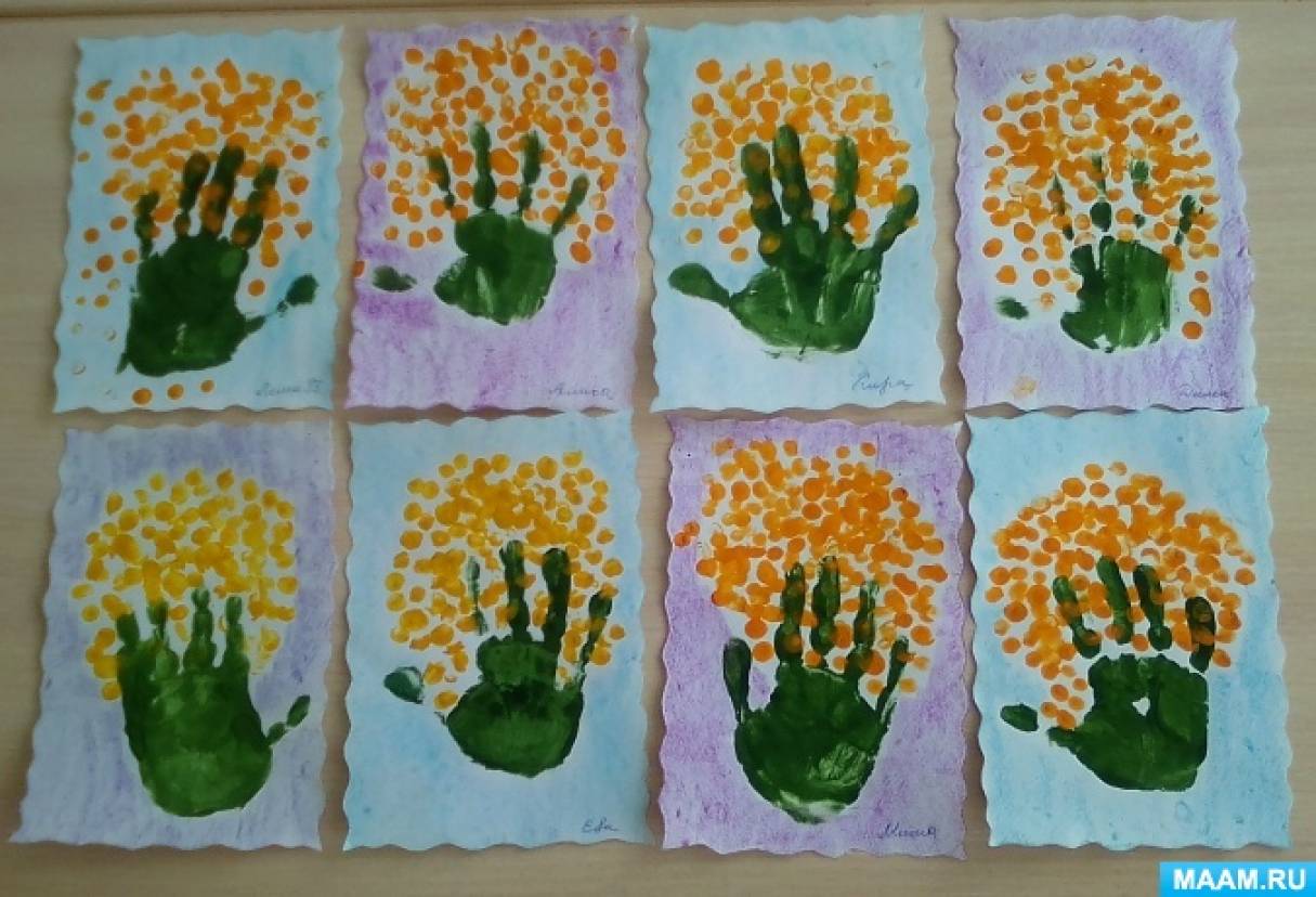 Как нарисовать букет мимоз акварелью для начинающих.How to draw a bouquet of Mimosas
