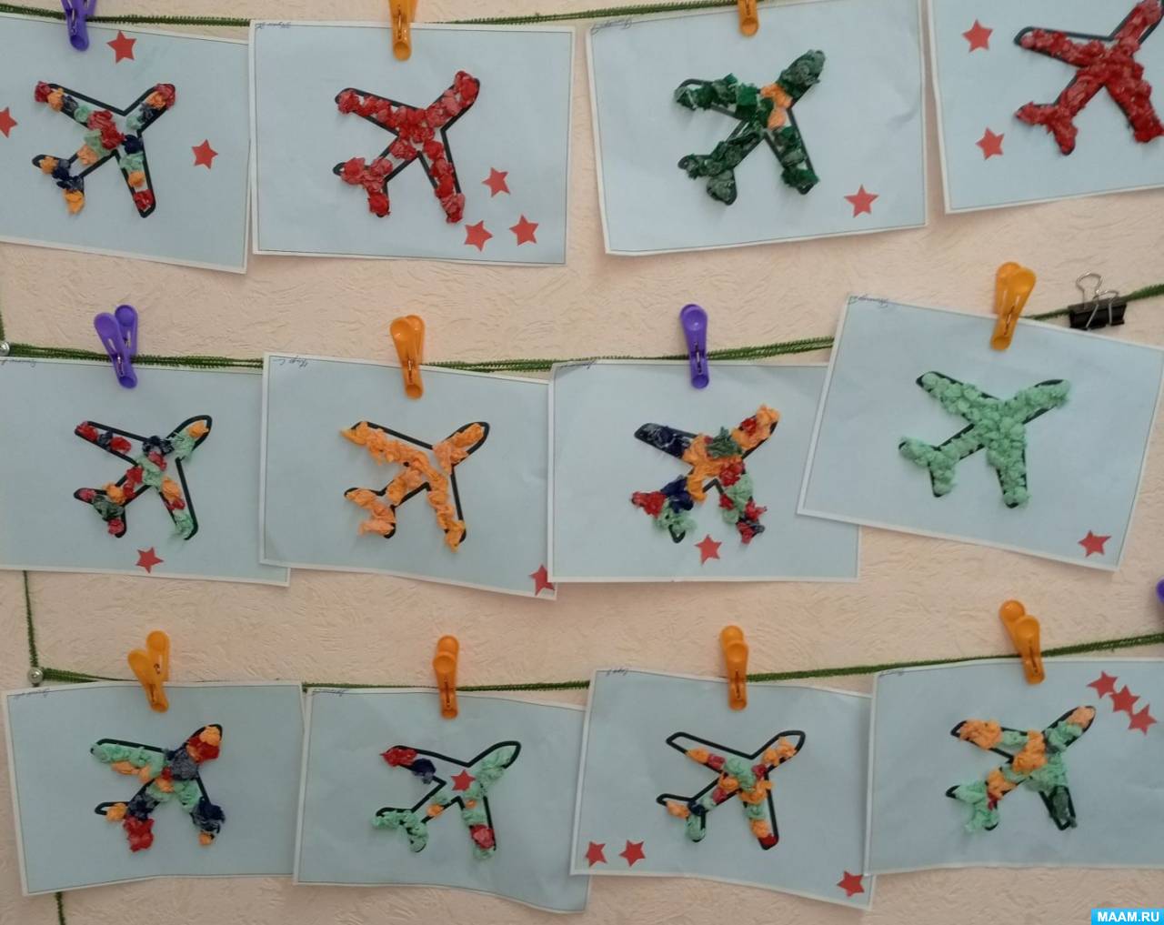 MAAM.ru: Детский мастер-класс «Объемная аппликация из бумажных салфеток «Бабочка�»