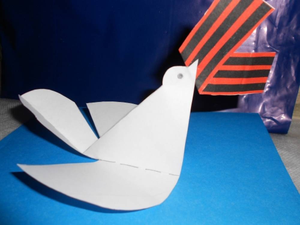 Голубь мира в классической и модульной технике оригами