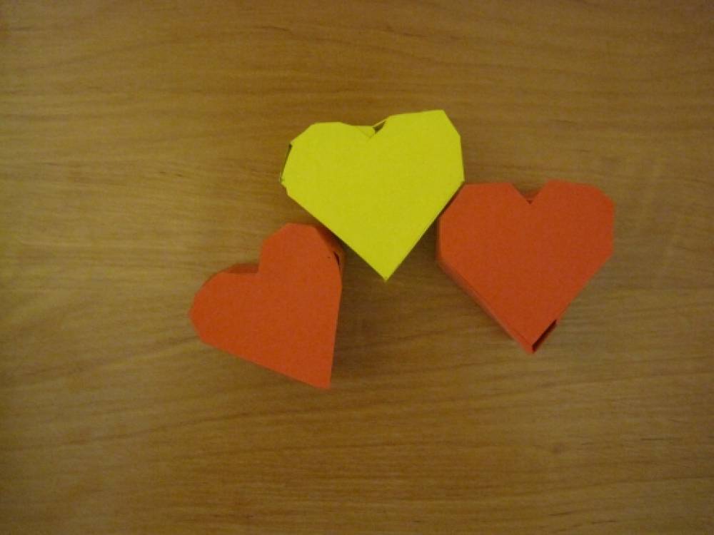 Поделка из бумаги А4 Оригами сердце 3D Как сделать простую поделку Поделки для детей