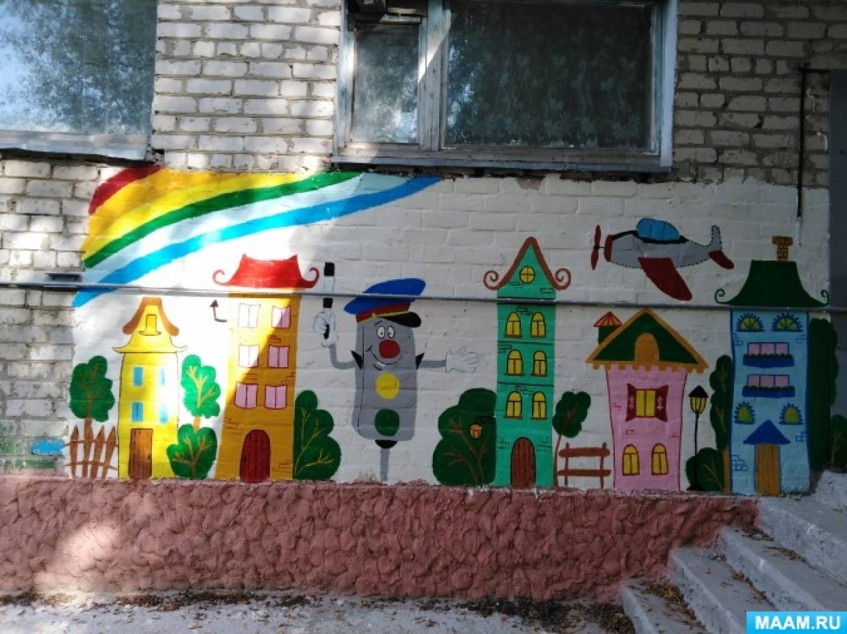Роспись стен детского сада 