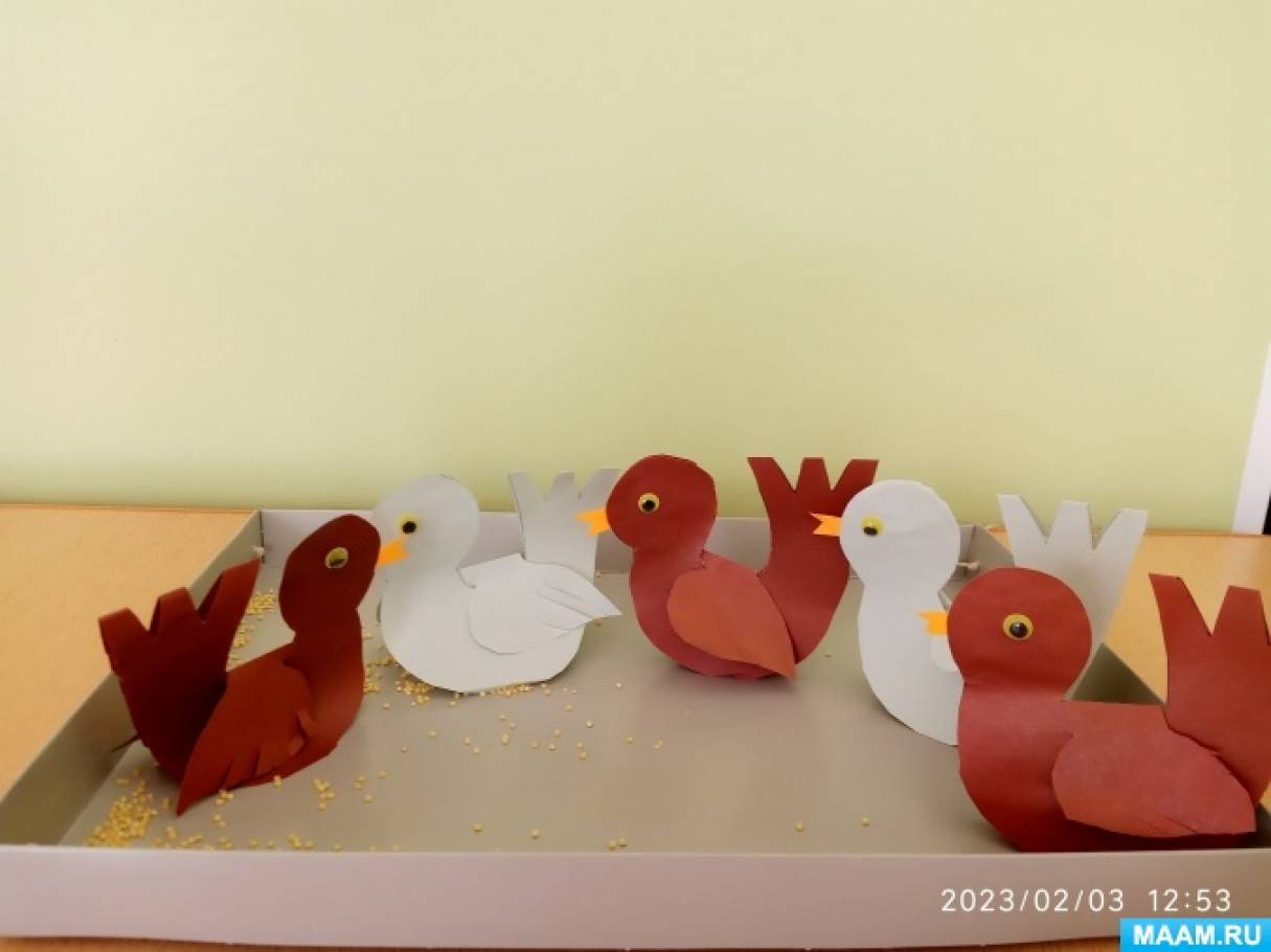Птичка из бумаги шаблоны - Аппликация из цветной бумаги для начальной школы Воробей