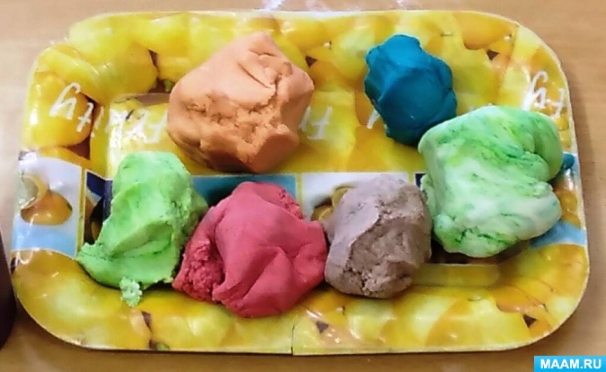 Как приготовить Цветное тесто для лепки детское рецепт пошагово