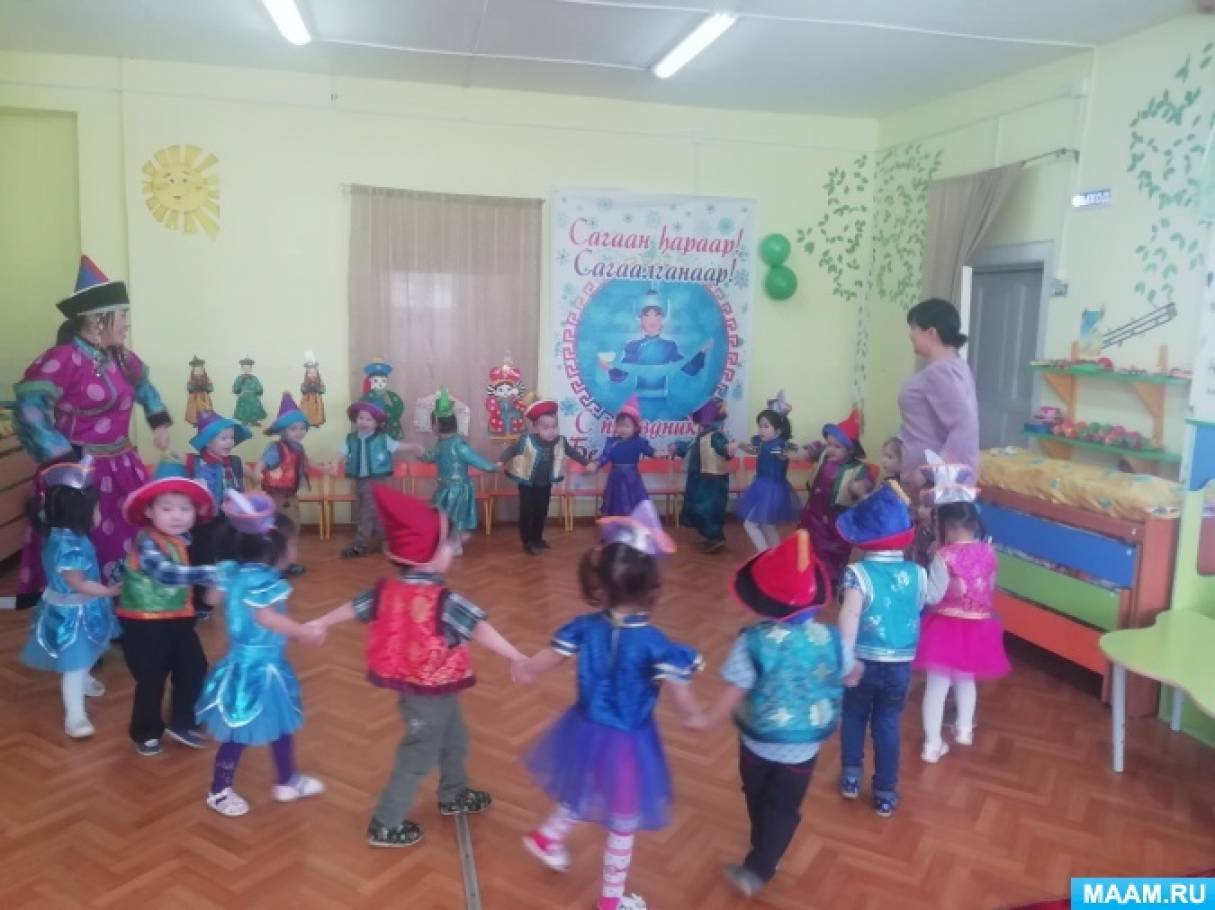 О традициях бурятского праздника Сагаалган рассказали в детском саде «Лукоморье»