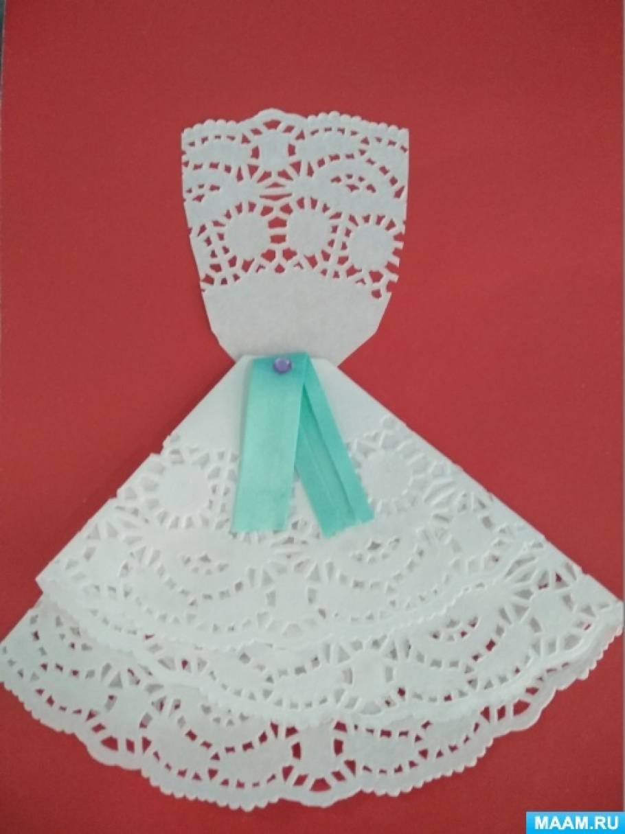 Оригами платье из салфеток (42 фото)