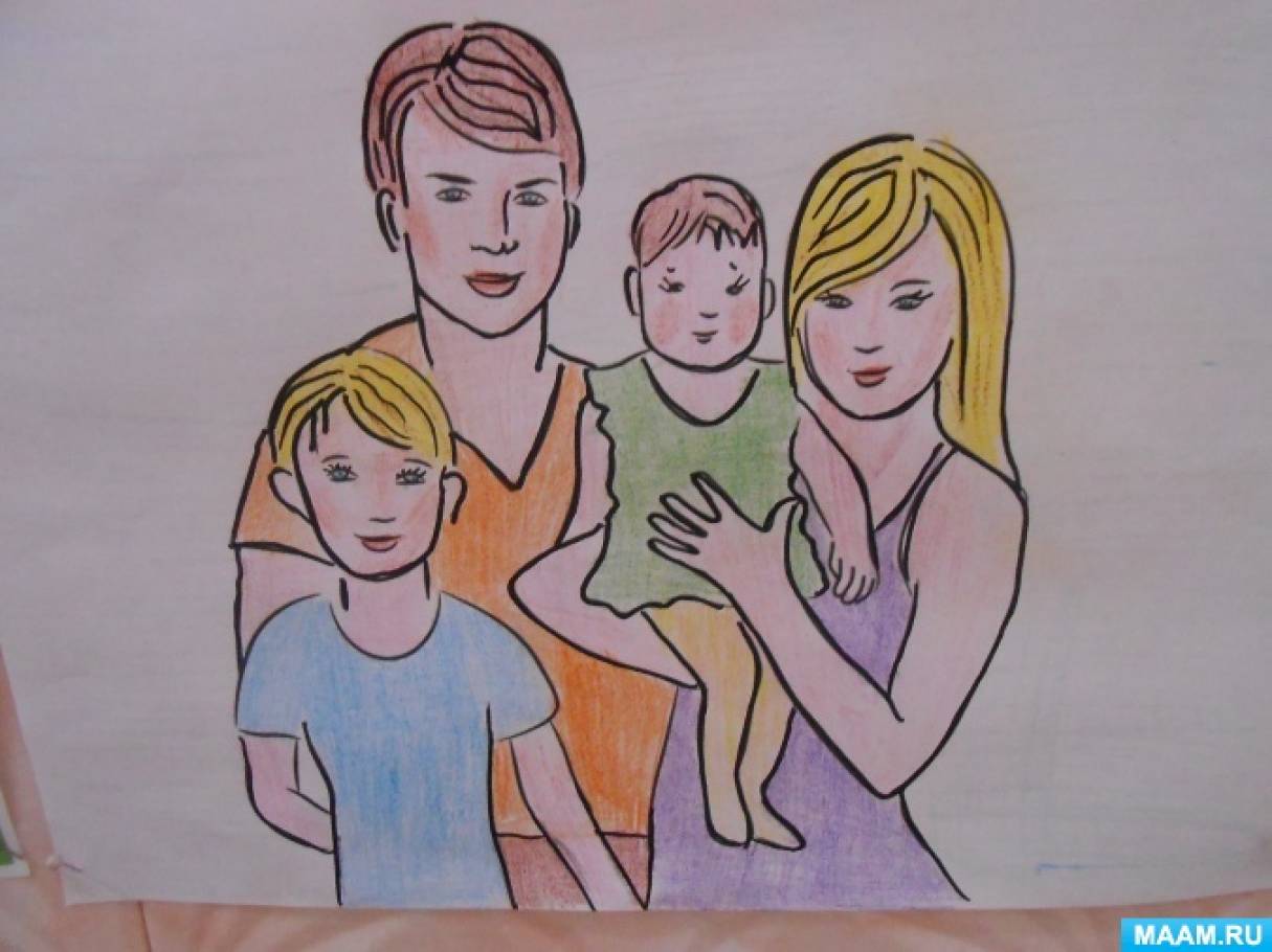 Родина начинается с семьи рисунок