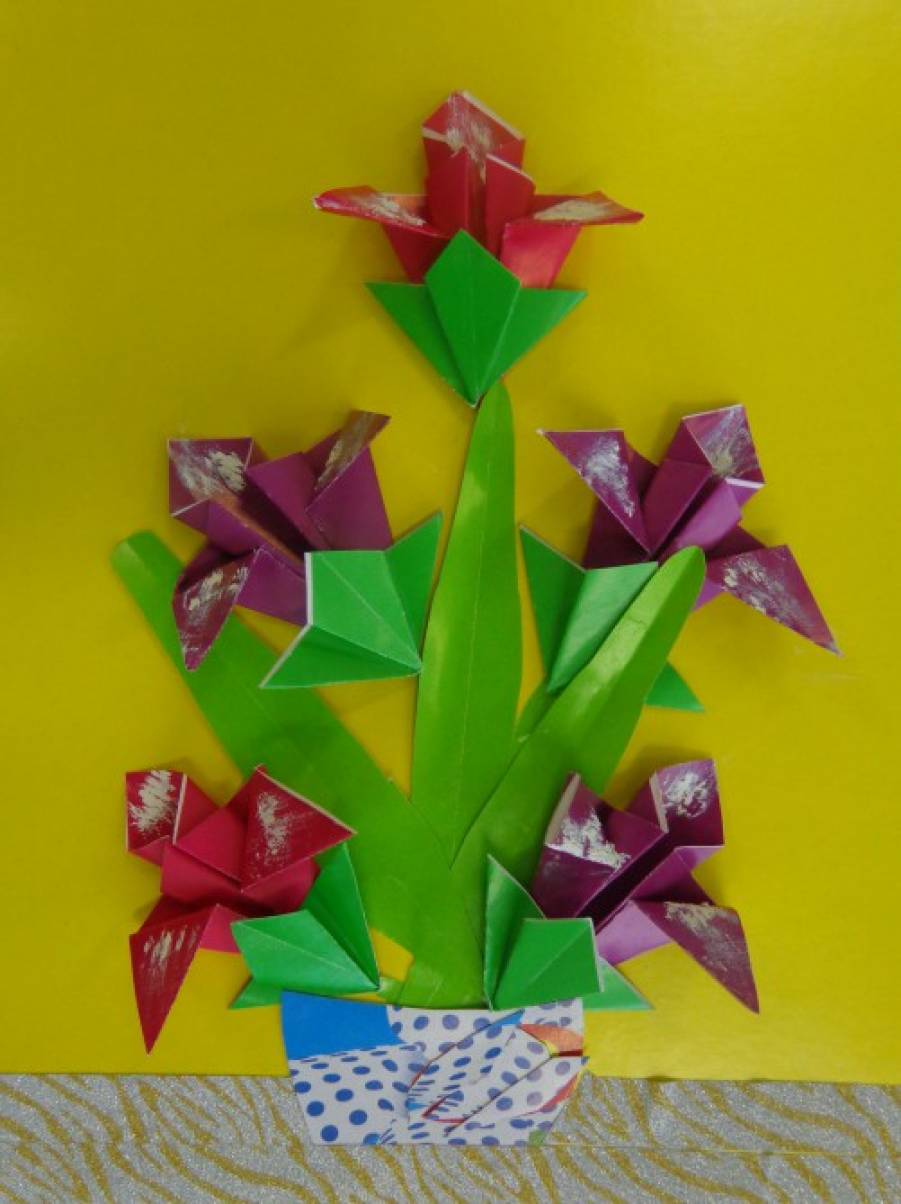 Как изготовить оригами лилию из бумаги