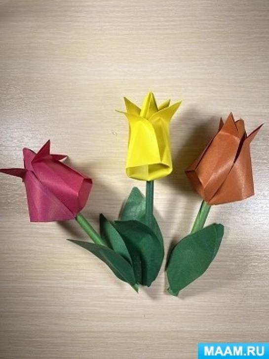 Как сделать тюльпан из бумаги: оригинальный подарок маме - баштрен.рф