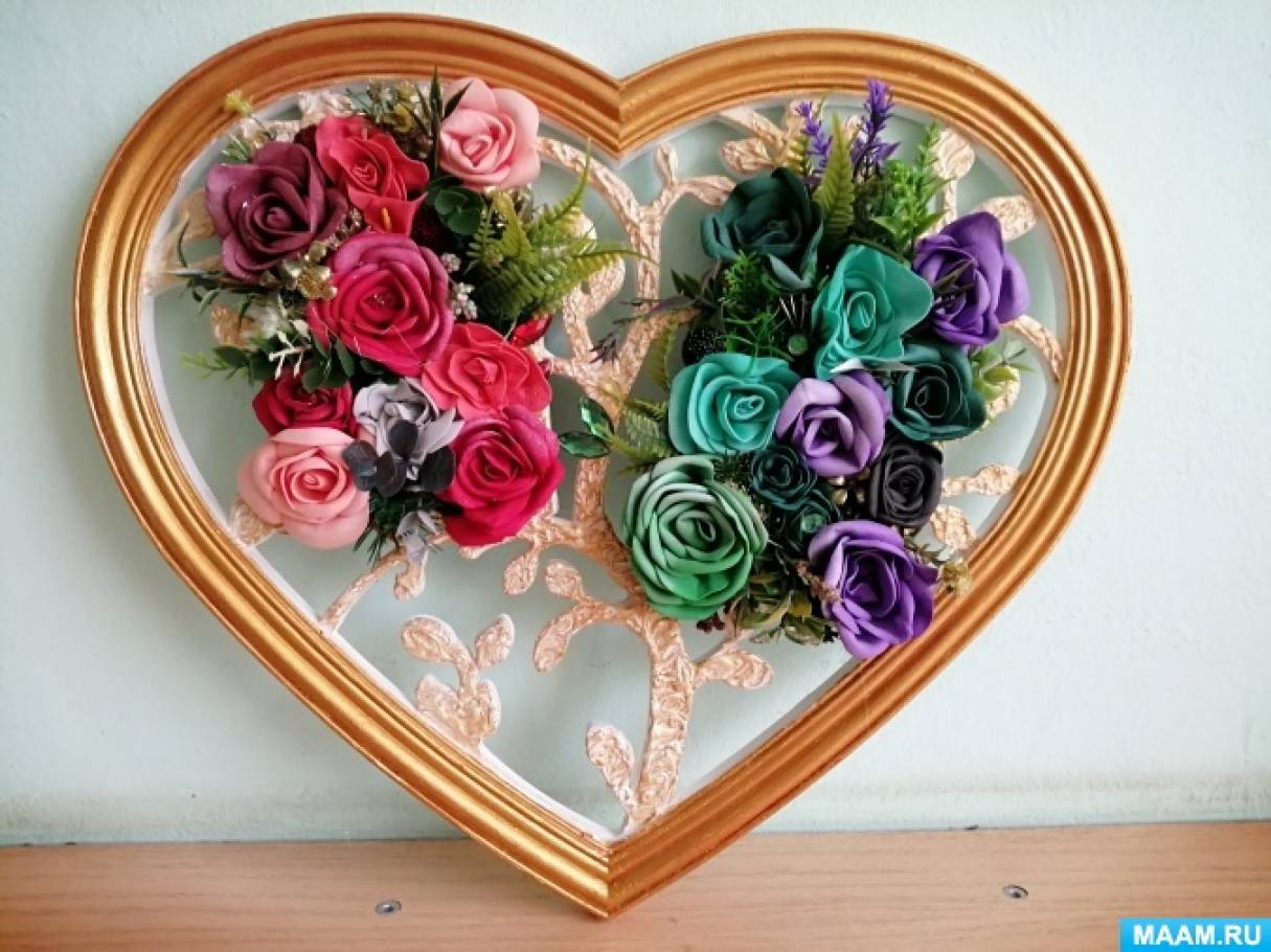 Сердце из цветов (40 фото) Фотографии букетов в форме сердца