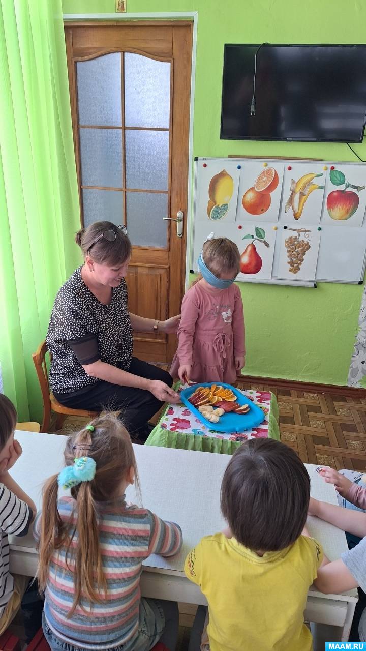 Занятие по сенсорике в средней группе «Фрукты» (9 фото). Воспитателям  детских садов, школьным учителям и педагогам - Маам.ру