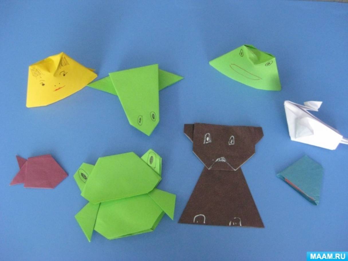 Конспект НОД с использованием конструирования из бумаги по типу оригами на тему «Игрушки»