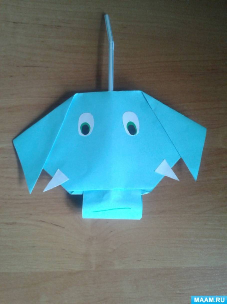 Оригами слон для детей: пошаговый фото-инструктаж