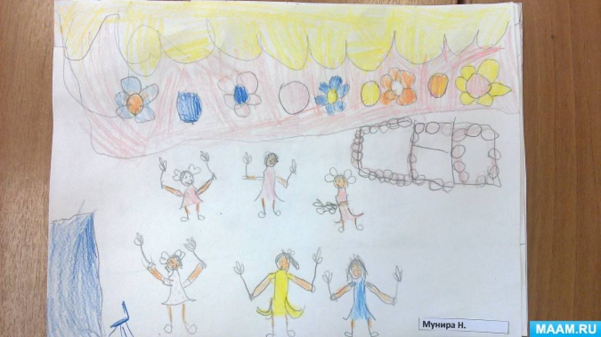 Картинки дети танцуют в детском саду нарисованные