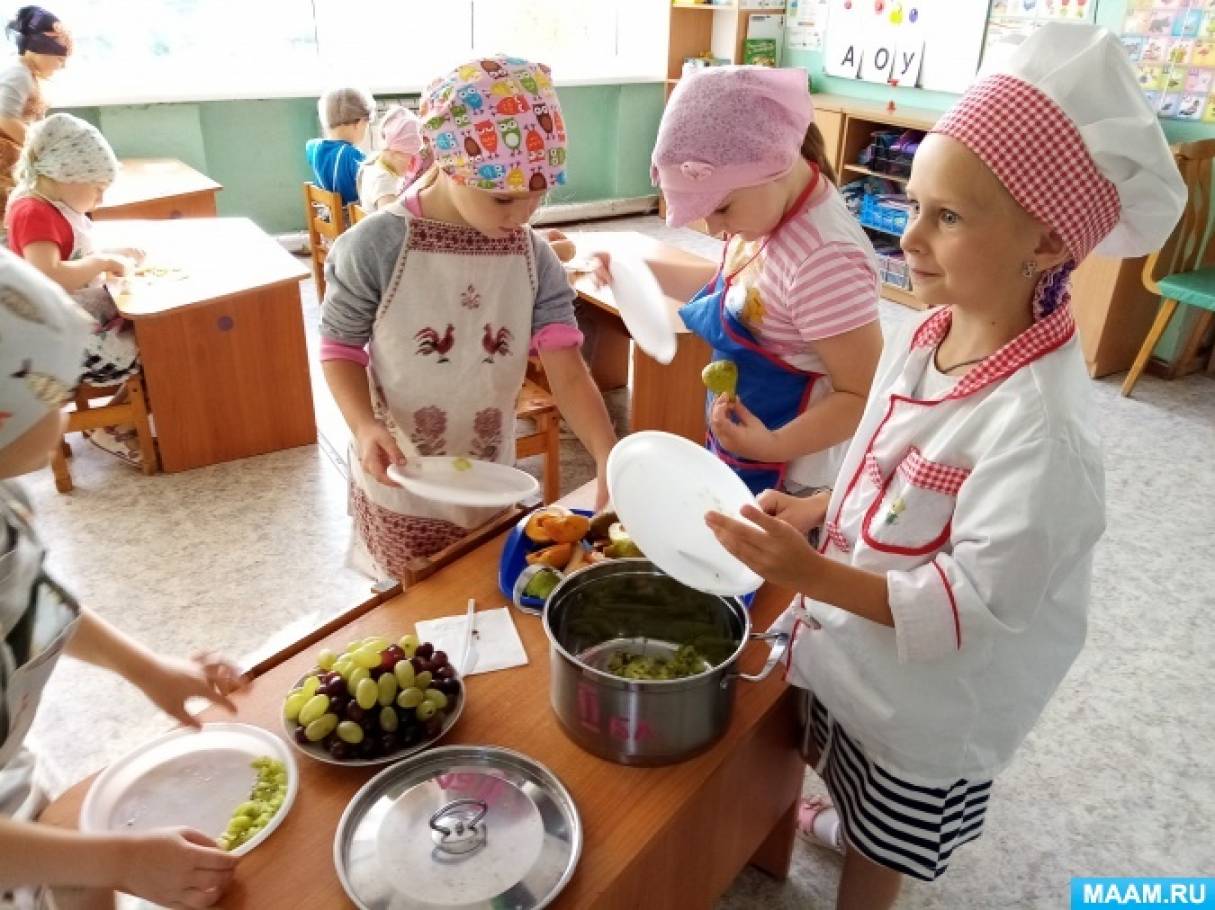 Трудовое занятие в старшей группе фруктовый салат