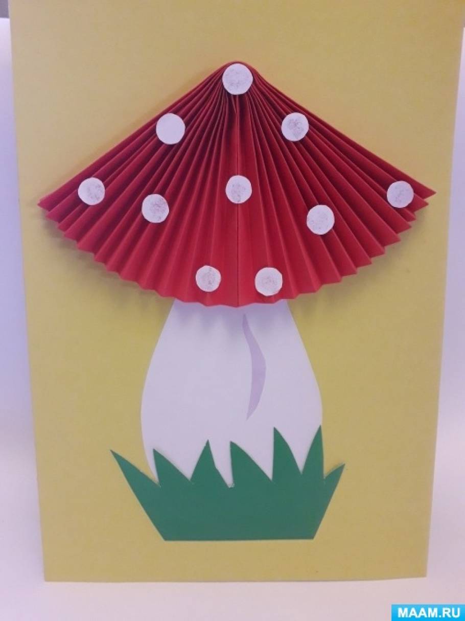 Как сделать гриб оригами из цветной бумаги своими руками. Origami mushroom.摺紙蘑菇. 折り紙きのこ.