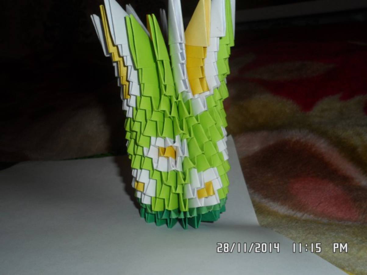 Греческая ваза оригами - схема сборки оригами по шагам