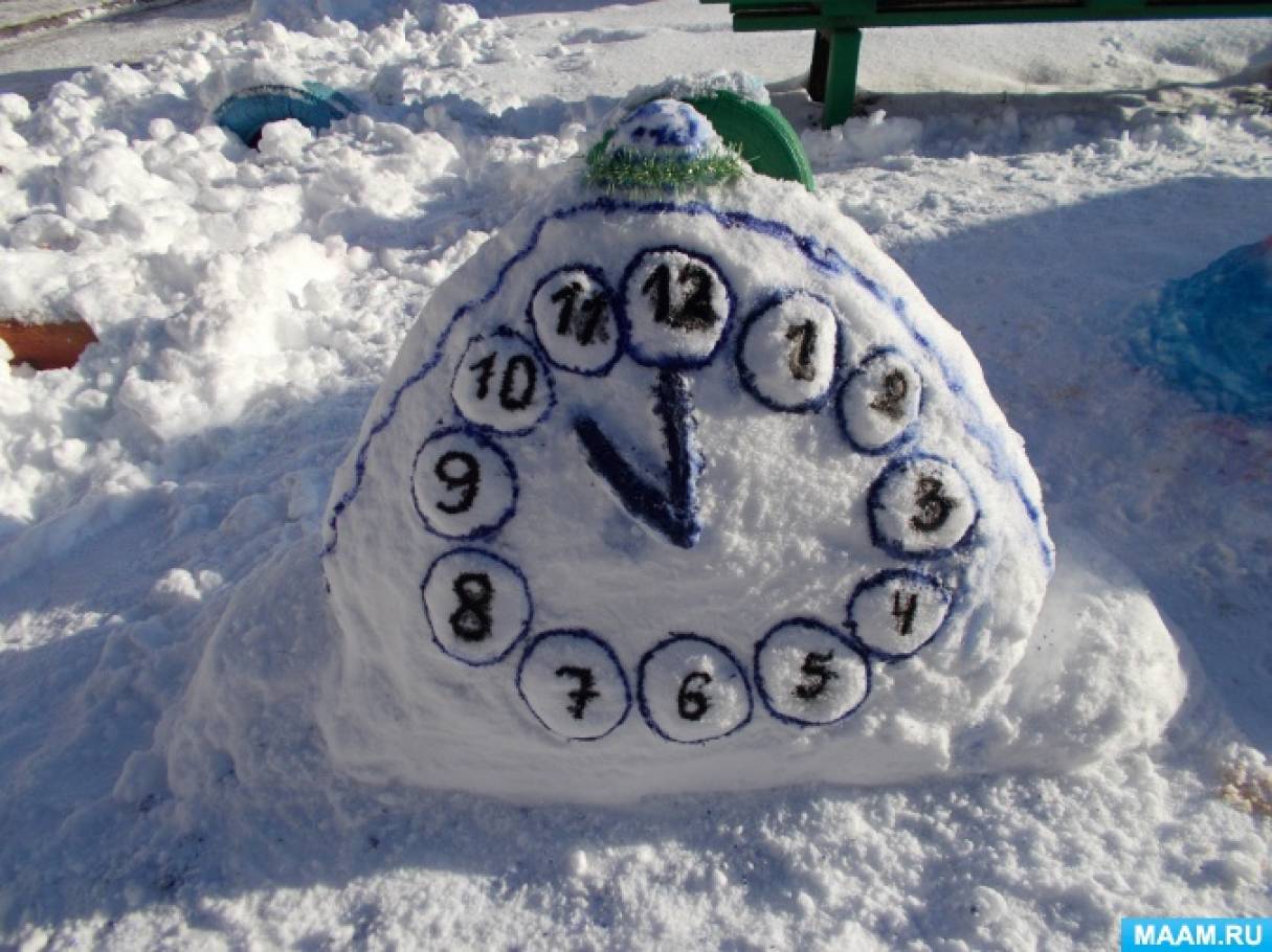 Часы в снегу