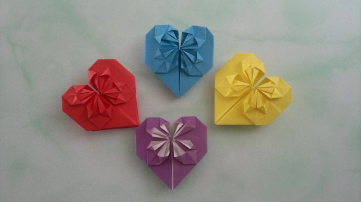 Силиконовая форма для десертов Сердечки оригами