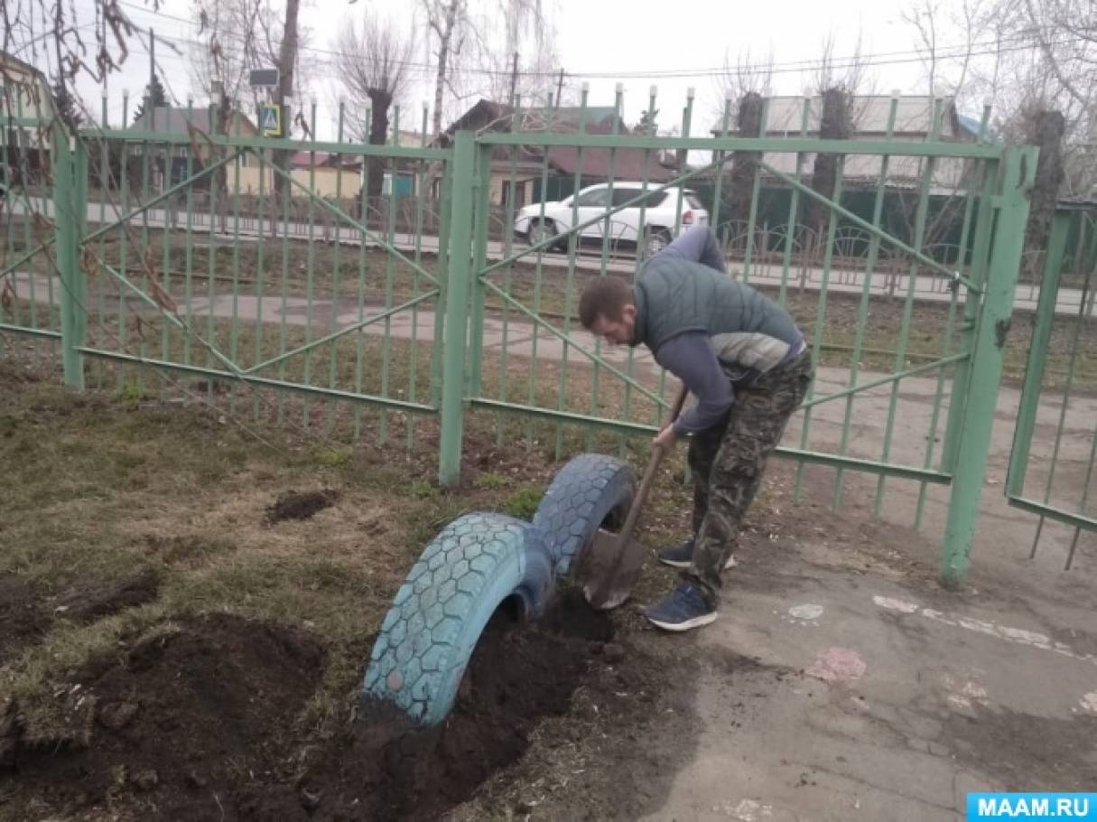 Фотоотчет о реализации проекта «Благоустройство территории нашего детского  сада» (6 фото). Воспитателям детских садов, школьным учителям и педагогам -  Маам.ру