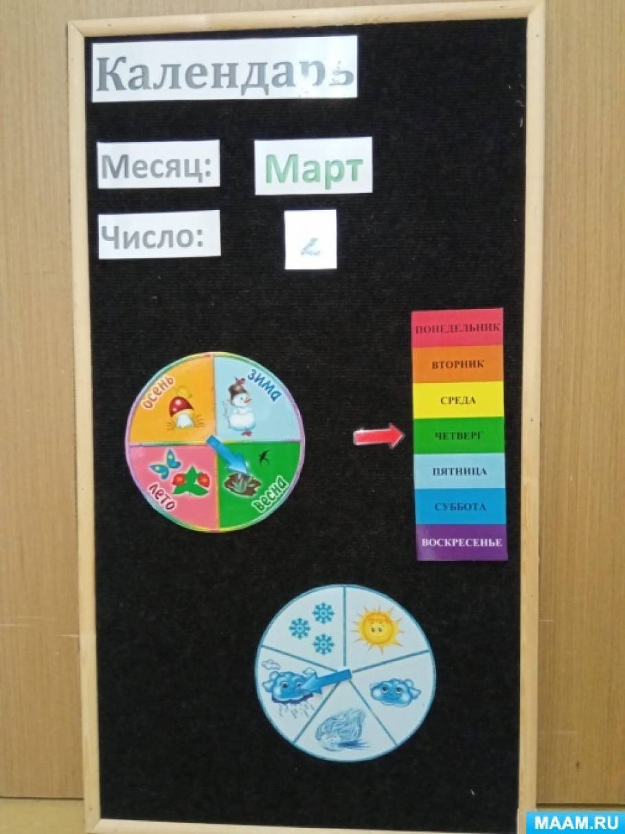 Календарь погоды как универсальное пособие для формирования временных  представлений у ребенка (3 фото). Воспитателям детских садов, школьным  учителям и педагогам - Маам.ру