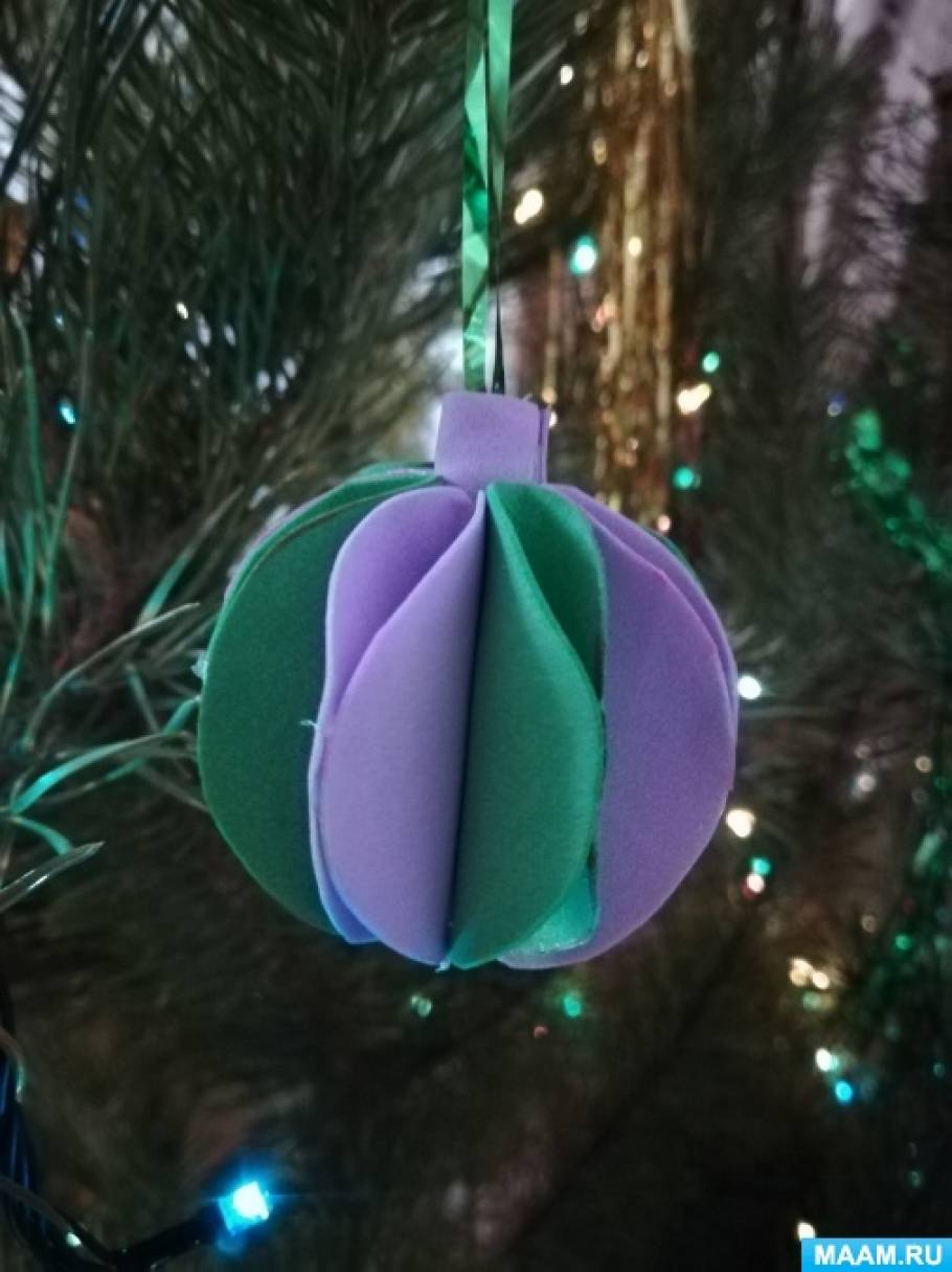 Простые и эффектные новогодние шары на ёлку своими руками