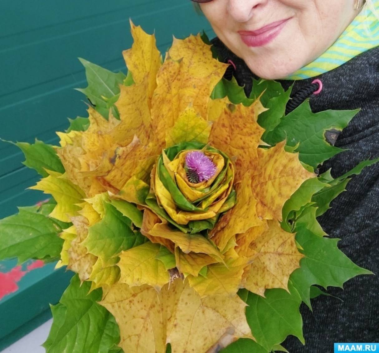 Как делают поделки - розы из листьев: пошаговая инструкция с фотографиями