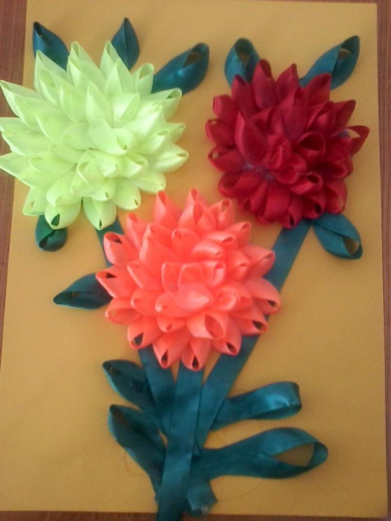 Цветок георгина из лент своими руками - Мастер-классы - Лепесток - Любительское цветоводство