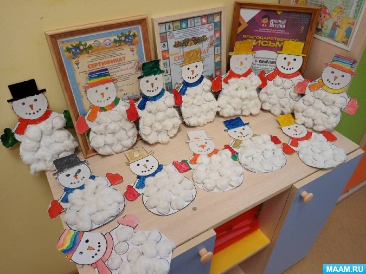 «Веселый Снеговик» — поделка в технике папье-маше | Школьный портал Республики Мордовия