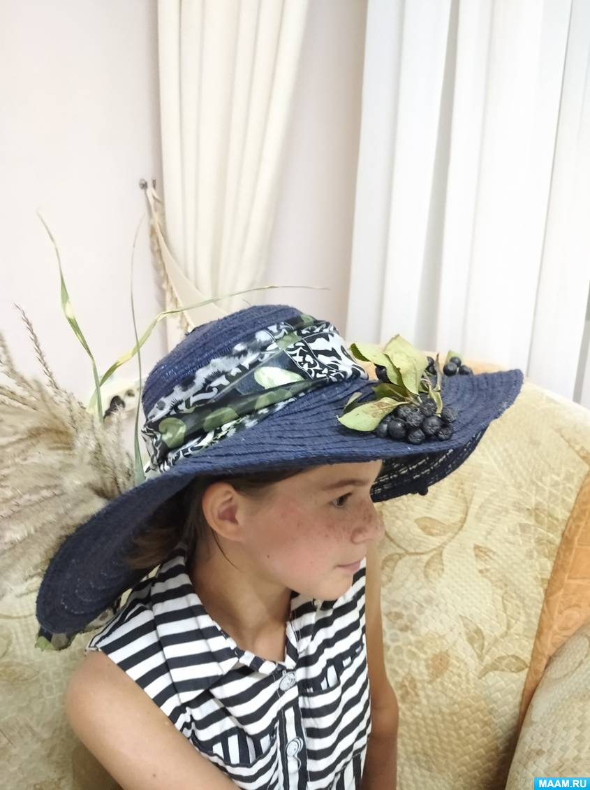 Осенняя шляпка для маленькой принцессы на праздник осени, урожая