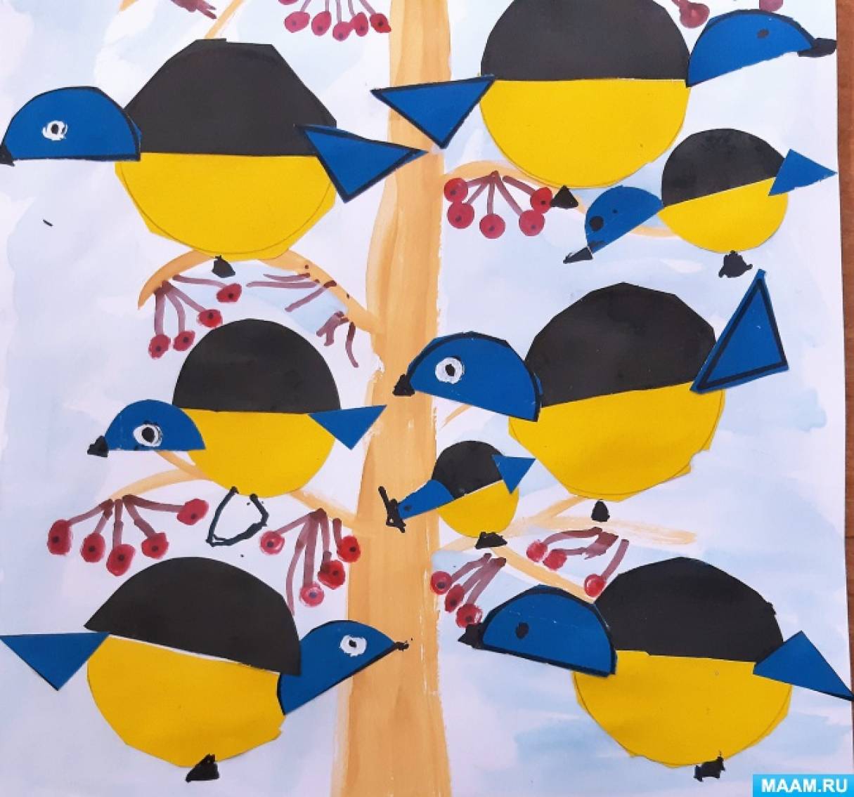 Птички средняя группа. Коллективная аппликация в средней группе. Аппликация птицы в детском саду. Птицы средняя группа. Аппликация птицы в старшей группе.
