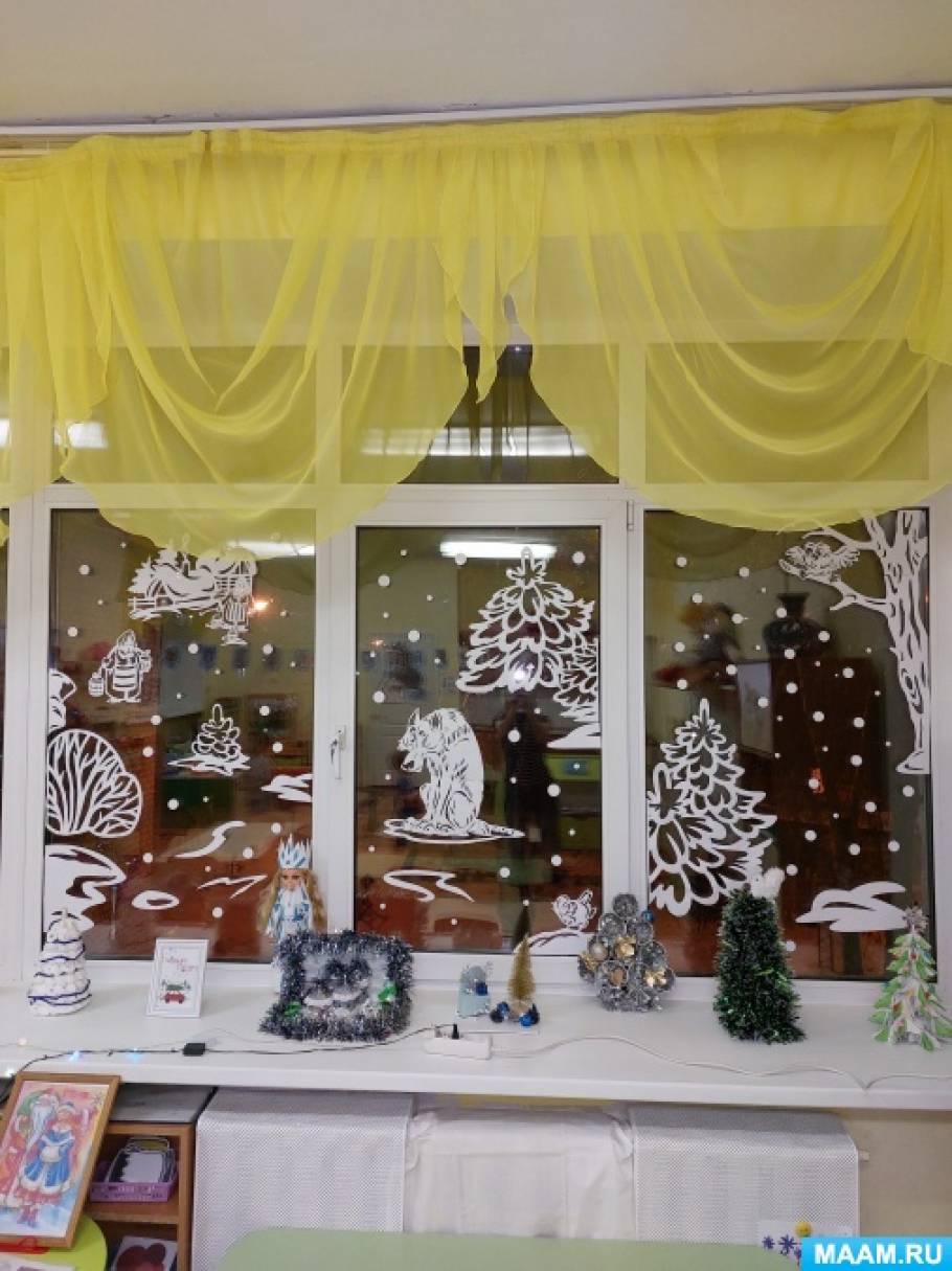 Новогодние шаблоны и трафареты на окна - 89 фото идей украшений окон
