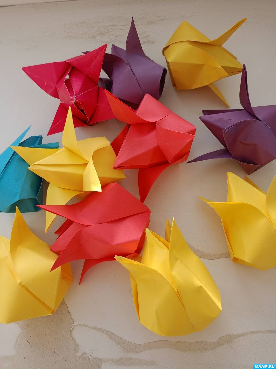 Модульное оригами для начинающих. Цветок. Мастер-класс с фото