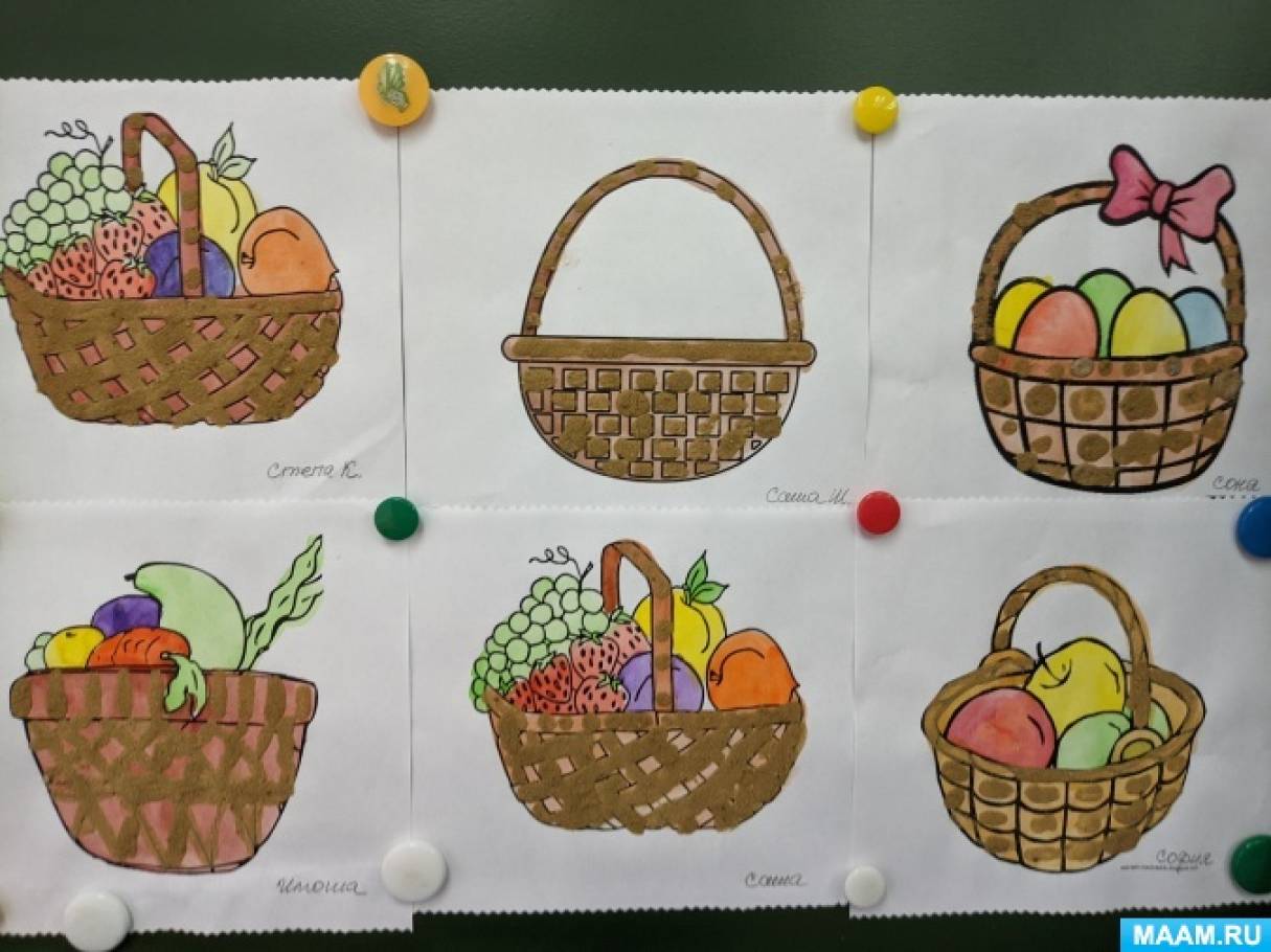 Как нарисовать корзину с яблоками | Пошаговый урок рисования для начинающих.