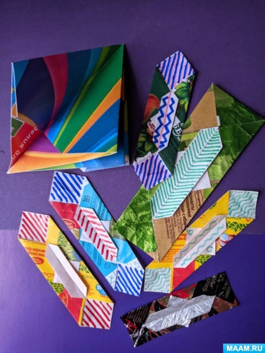 Как сделать конфету из бумаги (оригами) своими руками
