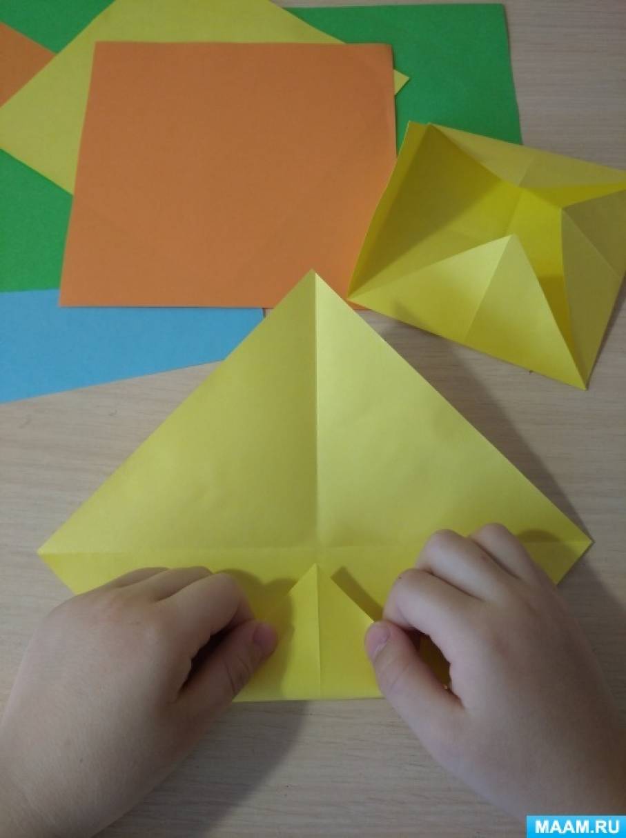 Оригами «Смайлик» из бумаги