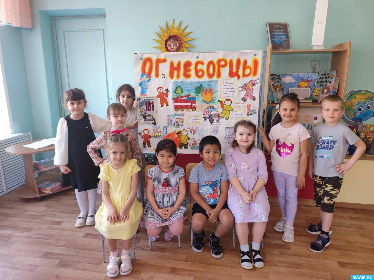 Коллективная стенгазета «Огнеборцы» в старшей группе