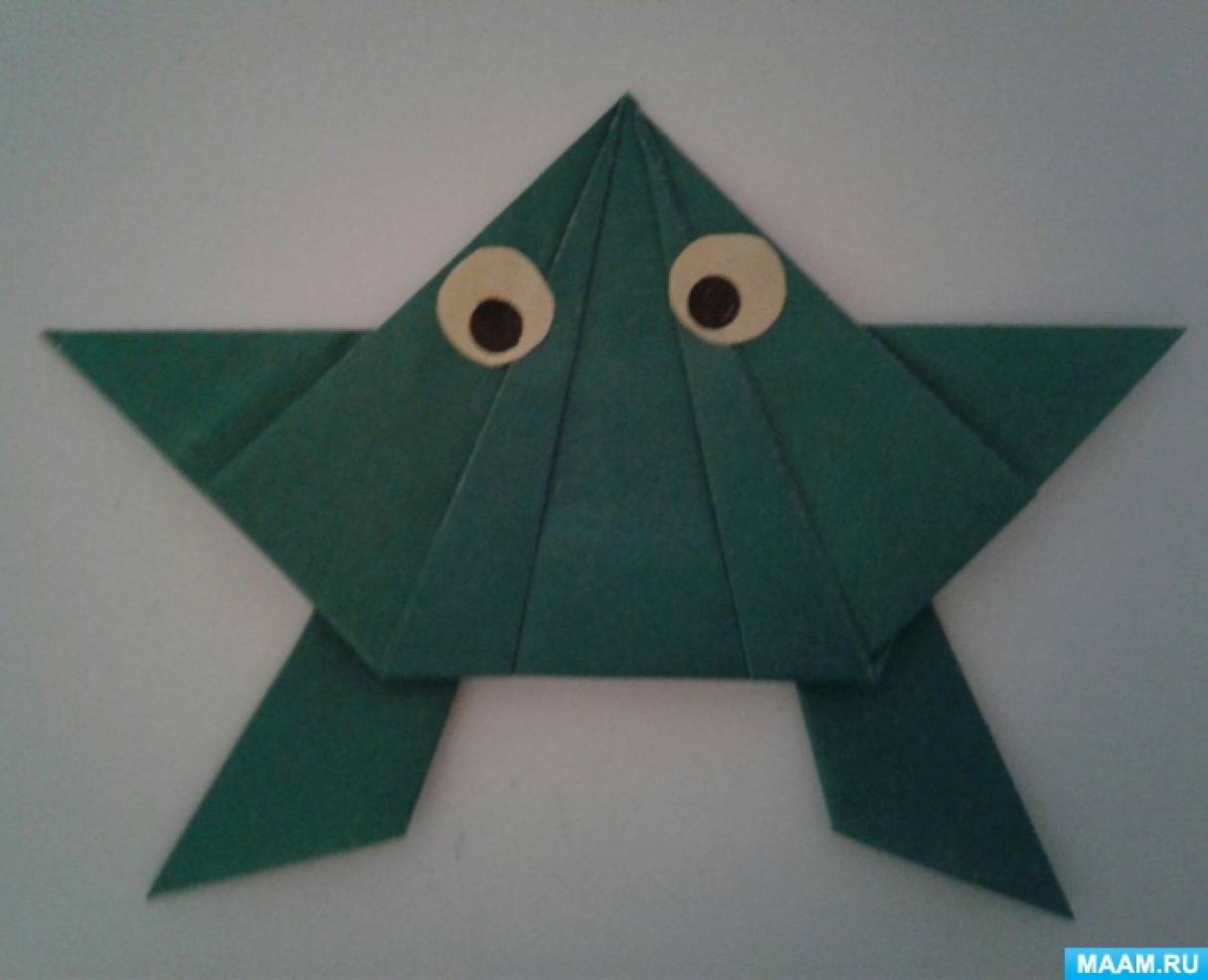 Как сделать лягушку-оригами из бумаги: пошаговые инструкции + видео