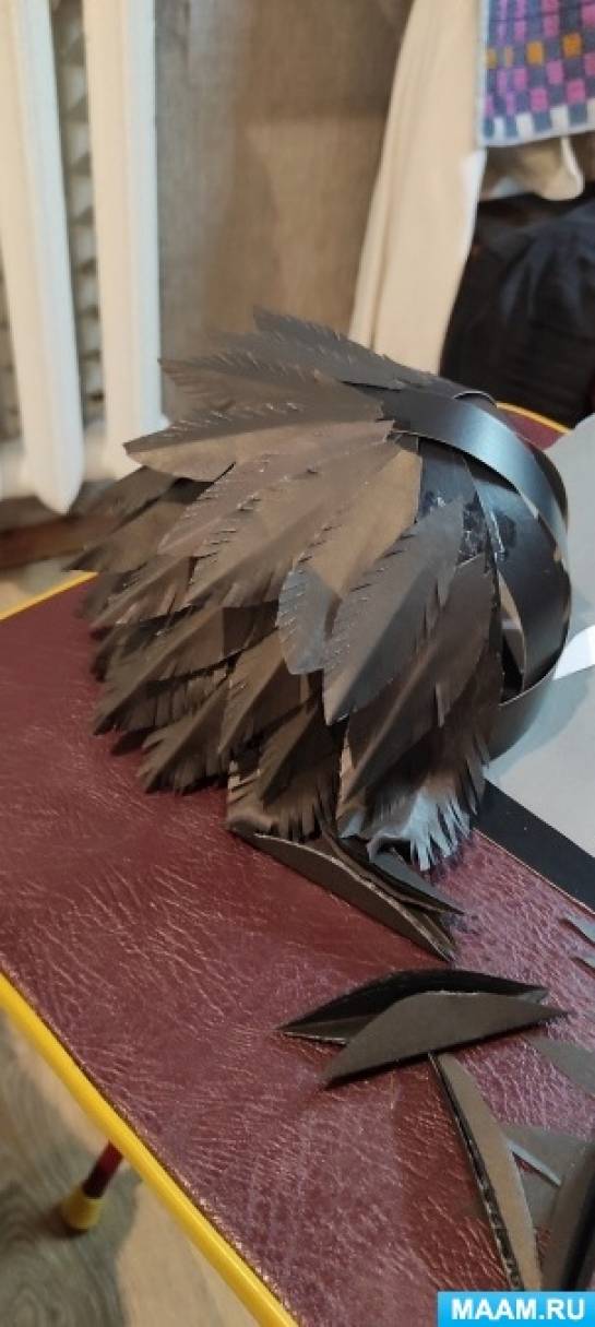 Каркающая ворона оригами