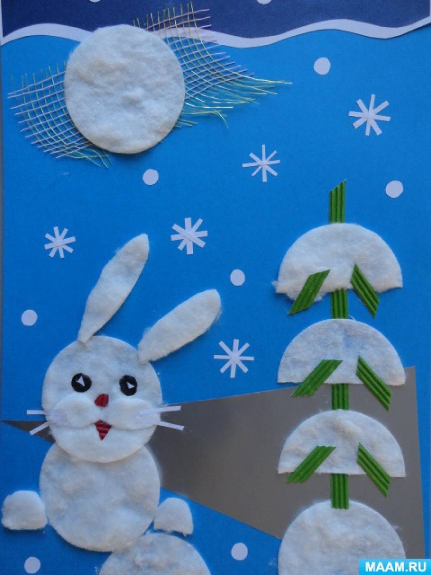 Поделки для детского сада Снеговик аппликация