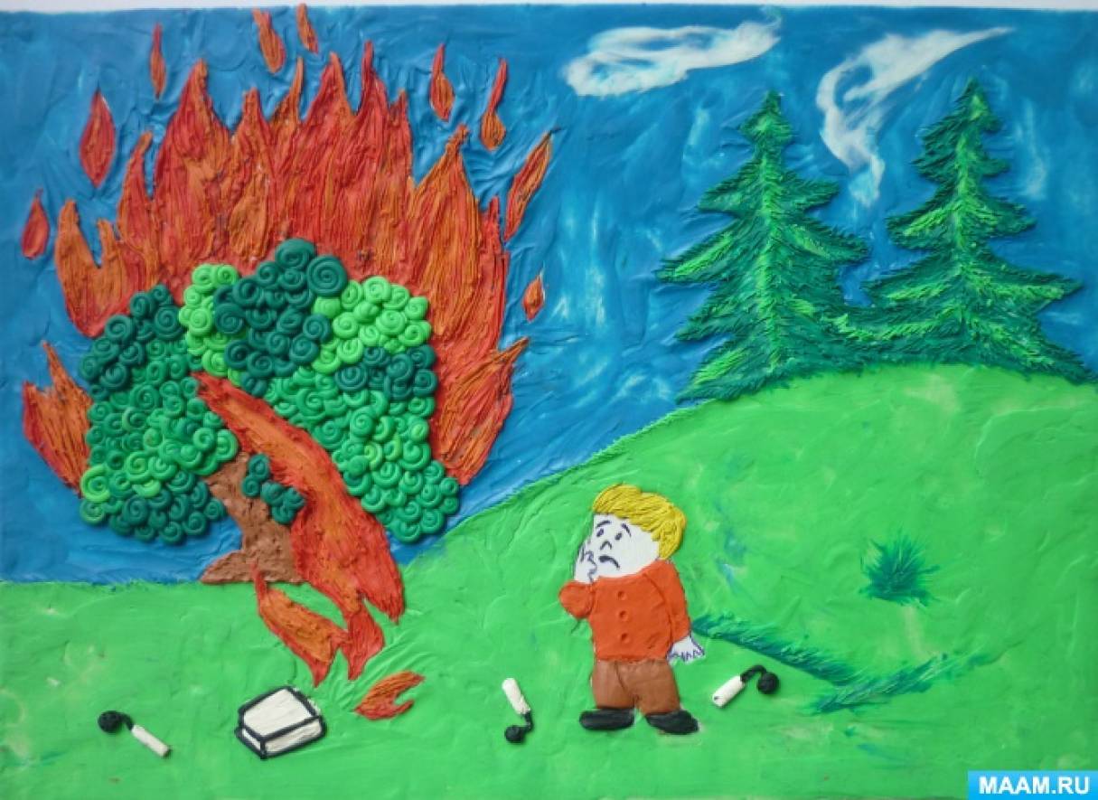 берегите лес от пожара поделки в детский сад своими руками