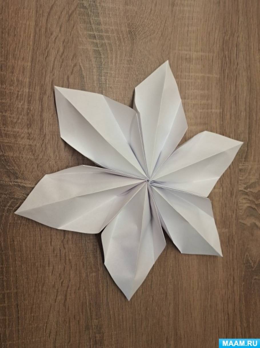 Снежинка из бумаги Новогодние поделки оригами - Поделки - Страна Мам