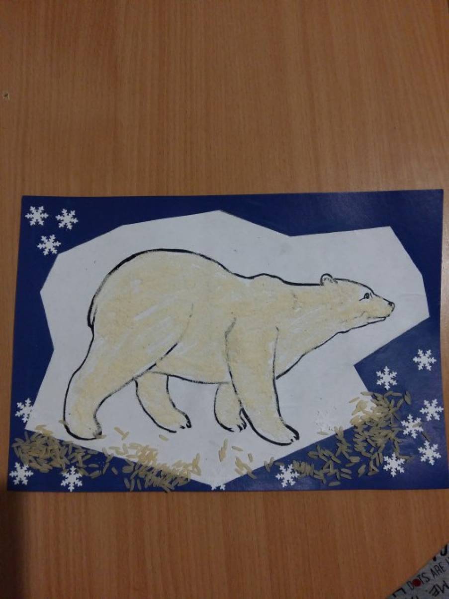 Белая медведица и медвежонок Раскраска картина по номерам на холсте Z-AB373